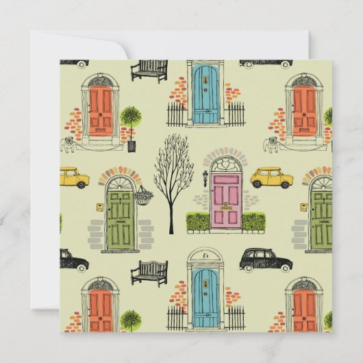 従って策略の子犬のテーマのパーティー 招待状 (裏面)