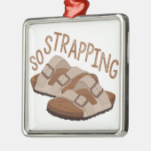 従って紐で縛ります メタルオーナメント (左)