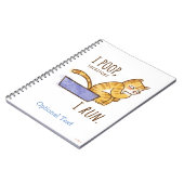 従ってIウンチ、私はおもしろいな猫を走ります ノートブック (左側)