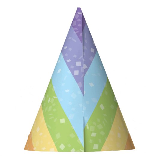 従ってMeowgicalのかわいいユニコーンの子猫のグリッターの輝き パーティーハット (裏面)