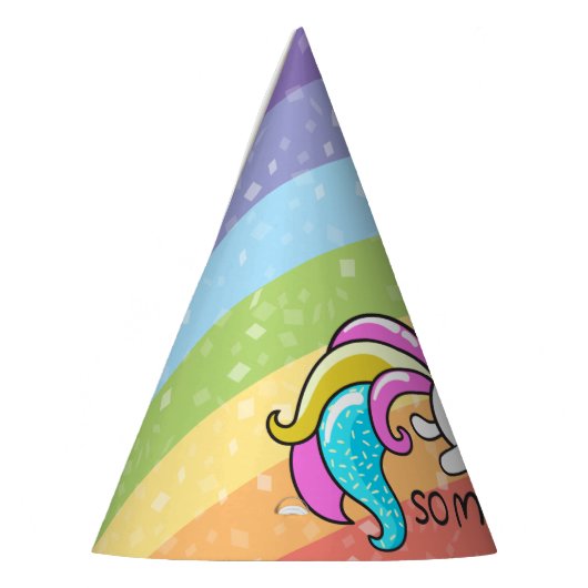 従ってMeowgicalのかわいいユニコーンの子猫のグリッターの輝き パーティーハット (左)