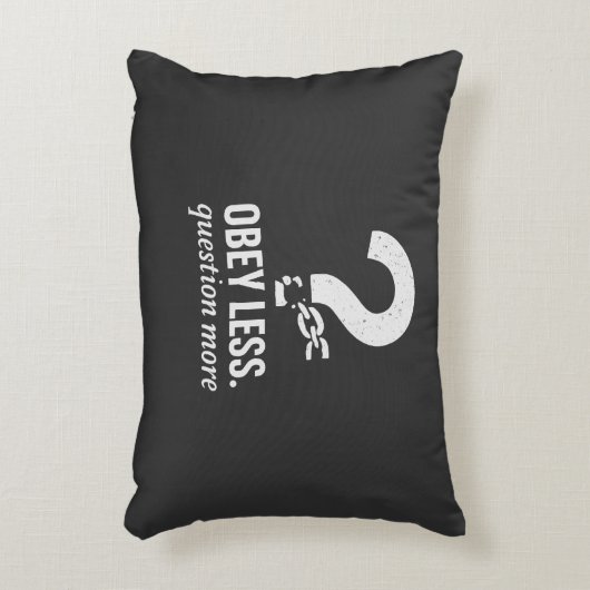 従わない。その他の質問 – 反抗的な引用文デザイン アクセントクッション (正面(垂直))