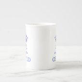 従われたエレガントで青い中国のティーカップでなければならない彼女 ボーンチャイナマグカップ (正面)