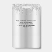 従カスタム業員グリッタードリップシルバー·グレー名 バッジ (Back)