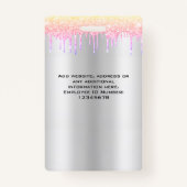 従カスタム業員グリッタードリップパステルカラー名 バッジ (裏面)