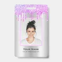 従カスタム業員グリッタードリップ紫銀色名