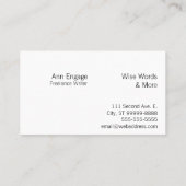 従事させて下さい 名刺 (裏面)