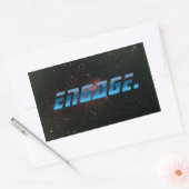 従事する 長方形シール (封筒)