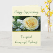 従兄弟と夫の記念日イエローローズ カード (黄色い花)