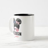 従兄弟のクルー私たちMessy Bun Mug ツートーンマグカップ (正面左)