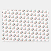 従兄弟の仲間かわいいプレゼント ラッピングペーパーシート (正面2)