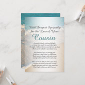 従兄弟の喪失の悔やみや弔慰 カード (正面/裏面インサイチュ)