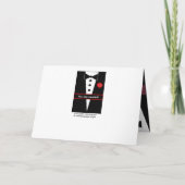 従兄弟の結婚式仲間招待状(スリーピースのタキシード姿) 招待状 (裏面)