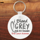 従兄弟の脳癌で灰色の出血がある キーホルダー (正面)