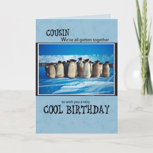 従兄弟の誕生日、おれたち全員ペンギン カード (正面)