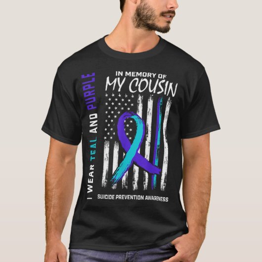 従兄弟への思い 啓発 アメリカン Tシャツ (正面)