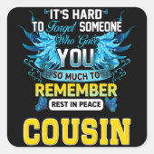 従兄弟を思い出して安らかに眠る スクエアシール (正面)