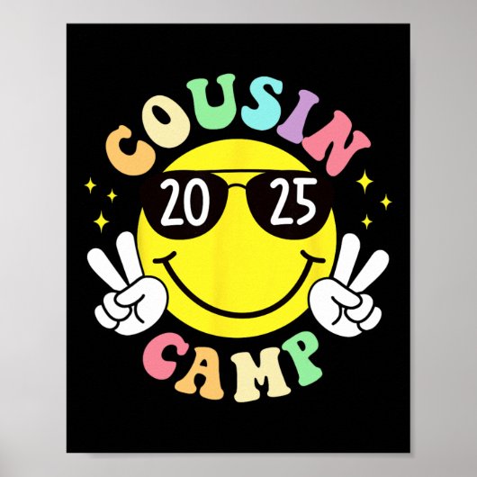従兄弟キャンプ 2025 キャンプ キャンプファイヤー 夏休み ポスター (正面)