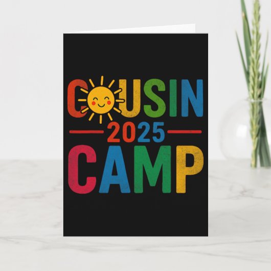 従兄弟キャンプ 2025 夏休み家族の集い カード (正面)