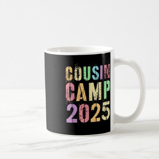 従兄弟キャンプ 2025 家族旅行 夏のキャンプ Cr コーヒーマグカップ (右)