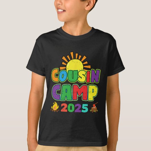 従兄弟キャンプ 2025 家族旅行 夏のキャンプ Cr Tシャツ (正面)