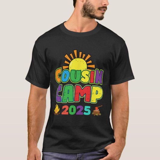 従兄弟キャンプ 2025 家族旅行 夏のキャンプ Cr Tシャツ (正面)