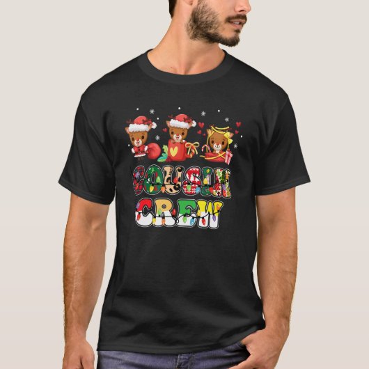 従兄弟クリスマストナカイサンタ帽子Xmasマット Tシャツ (正面)