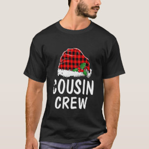従兄弟クリューサンタレッドチェッククリスマスパジャマ Tシャツ