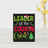 従兄弟クルーのリーダーのクリスマス家族クリスマス カード (黄色い花)