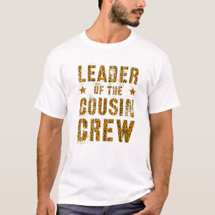 従兄弟クルーのリーダーleopardプリントグラおもしろいン tシャツ