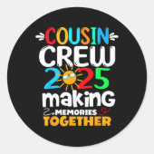 従兄弟クルー2025家族おもしろい旅行で思い出を作る ラウンドシール (正面)