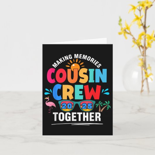 従兄弟クルー2025思い出を作る家族懇親会Ma カード (黄色い花)