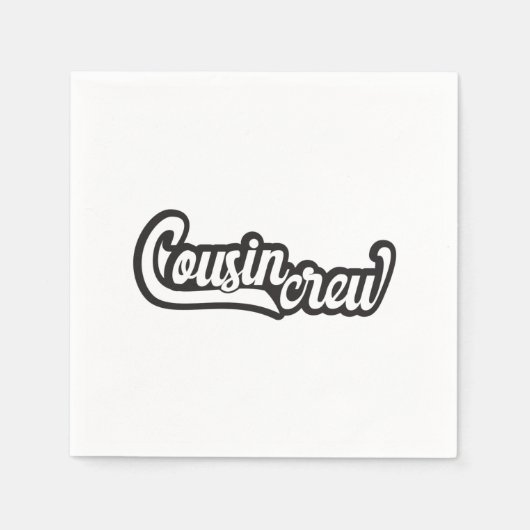 従兄弟クルー スタンダードカクテルナプキン (正面)