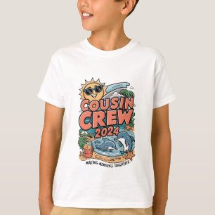 従兄弟クルー 2024 夏休み ビーチ ファミリートリップ Tシャツ