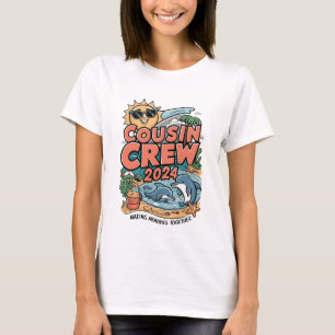 従兄弟クルー 2024 夏休み ビーチ ファミリートリップ Tシャツ