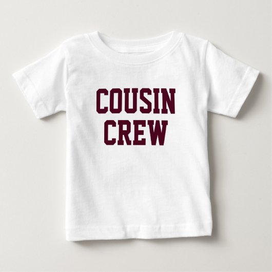 従兄弟クルー | Burgundy Matching Kids ベビーTシャツ (正面)