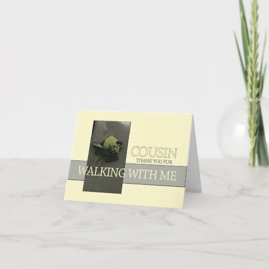 従兄弟感謝していが私の歩くの通路 サンキューカード (正面)