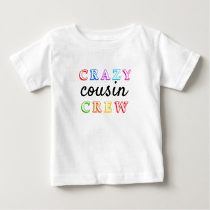 従兄弟熱狂するクルーTシャツ ベビーTシャツ