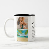 従兄弟4フォトモダンおもしろいクール定義 ツートーンマグカップ (左)