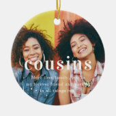 従兄弟 | 感傷的な写真記念クリスマス セラミックオーナメント (正面)
