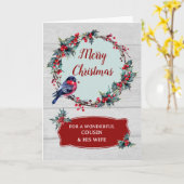 従妹素朴と彼の妻のクリスマス カード (黄色い花)