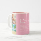 従姉妹ガーリーピンクの写真コラージュおもしろい定義 ツートーンマグカップ (正面左)