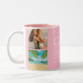 従姉妹ガーリーピンクの写真コラージュおもしろい定義 ツートーンマグカップ (左)