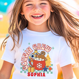 従姉妹クルーのクリスマスにマッチする従姉妹レトロ Tシャツ