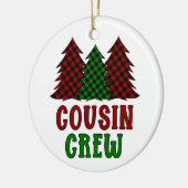 従姉妹クルー水牛の格子状クリスマスツリー セラミックオーナメント (左)