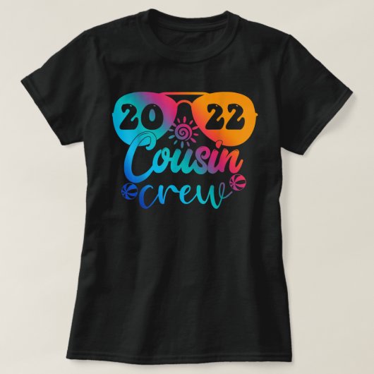 従姉妹クルー2022夏休みビーチマッチングファ Tシャツ (デザイン正面)