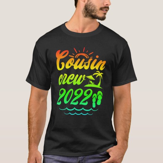 従姉妹クルー2022夏休みビーチマッチングファ Tシャツ (正面)