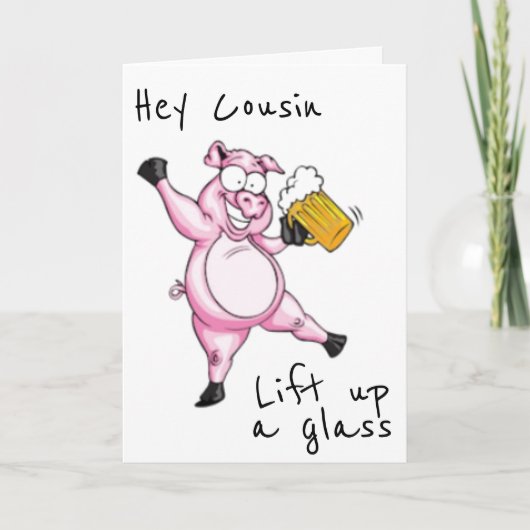 **従姉妹**カー祝ドの準備ができました**誕生日** カード (正面)