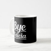 従属的なフェリシアのおもしろいなことわざ コーヒーマグカップ (正面左)