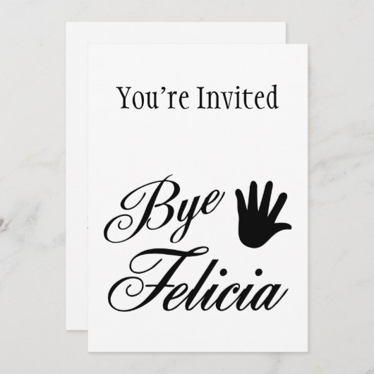 従属的なフェリシアのファンシーな振る手 招待状 (正面/裏面)